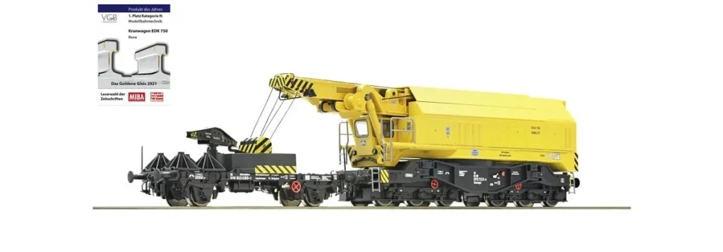 Eisenbahndrehkran EDK 750 der Deutschen Bundesbahn mit echten Betriebsfunktionen digital gesteuert