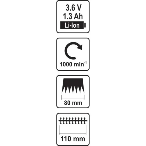 Schnurlose Heckenschere - 11 cm Schnittlänge - 3,6 V