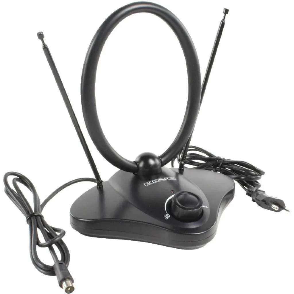Verstärkt Innen DVB-T/T2 - DAB+ Zimmerantenne mit Verstärker 22 dB FM / VHF / UHF
