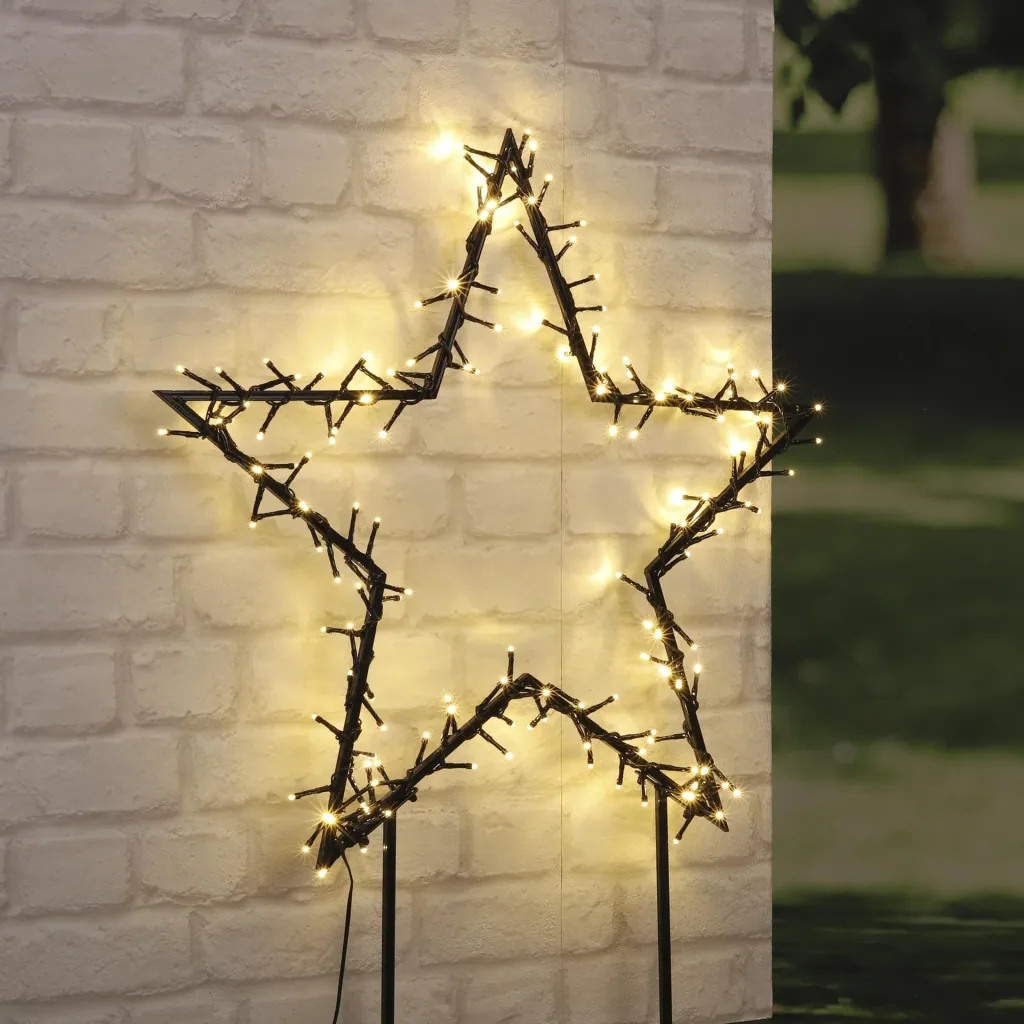 Gartenstecker Stern mit 150 warmweißen LED