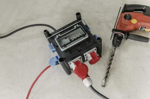 Kompakter Gummi-Stromverteiler BSV 3 FI/16 2 IP44