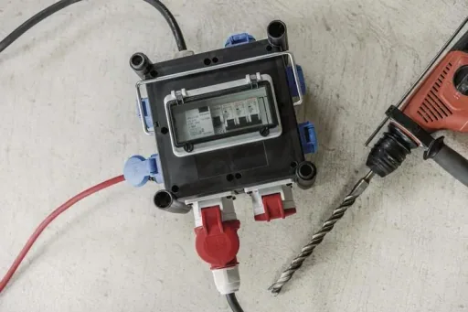Kompakter Gummi-Stromverteiler BSV 3 FI/16 2 IP44