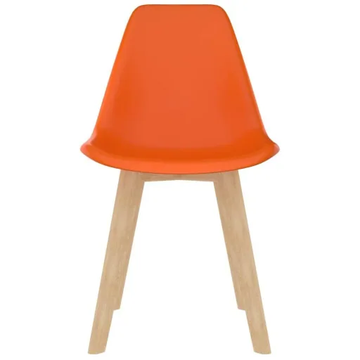 Esstischstühle 4tlg. Kunststoff orange