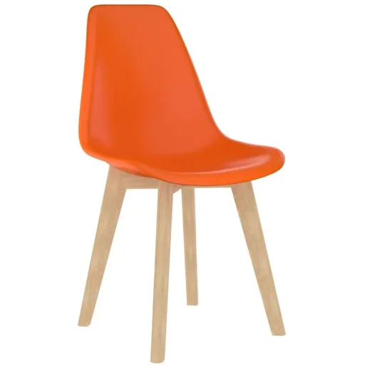 Esstischstühle 4tlg. Kunststoff orange