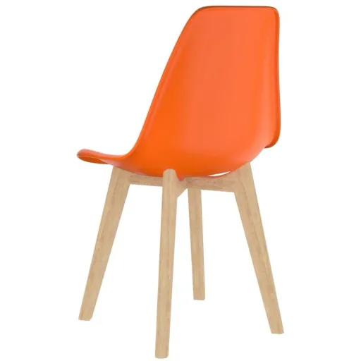 Esstischstühle 4tlg. Kunststoff orange
