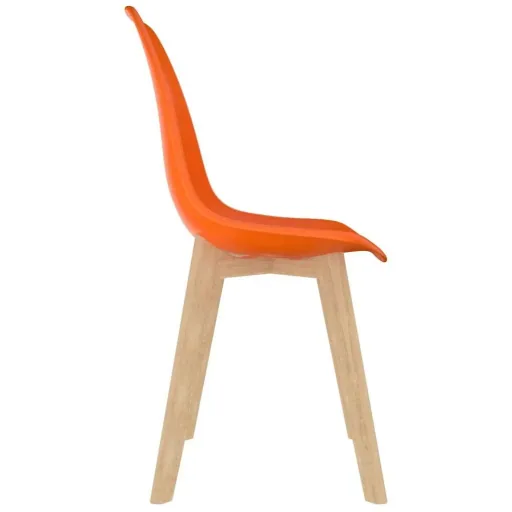 Esstischstühle 4tlg. Kunststoff orange