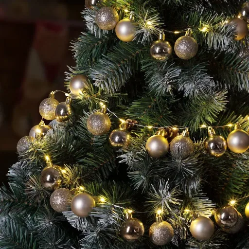 Weihnachtsbeleuchtung Kugeln 40-LED - Champagner - 2m und Perel Smart home Wifi plug- Android & IOS