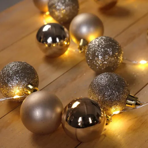 Weihnachtsbeleuchtung Kugeln 40-LED - Champagner - 2m und Perel Smart home Wifi plug- Android & IOS