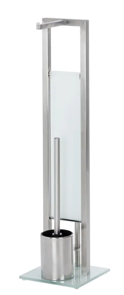 Stand WC-Garnitur Rivalta 3in1, Weiß / Silber matt