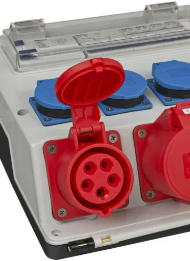 Wandverteiler 16A 4x 230V Schuko, 2xCEE 400V/16A