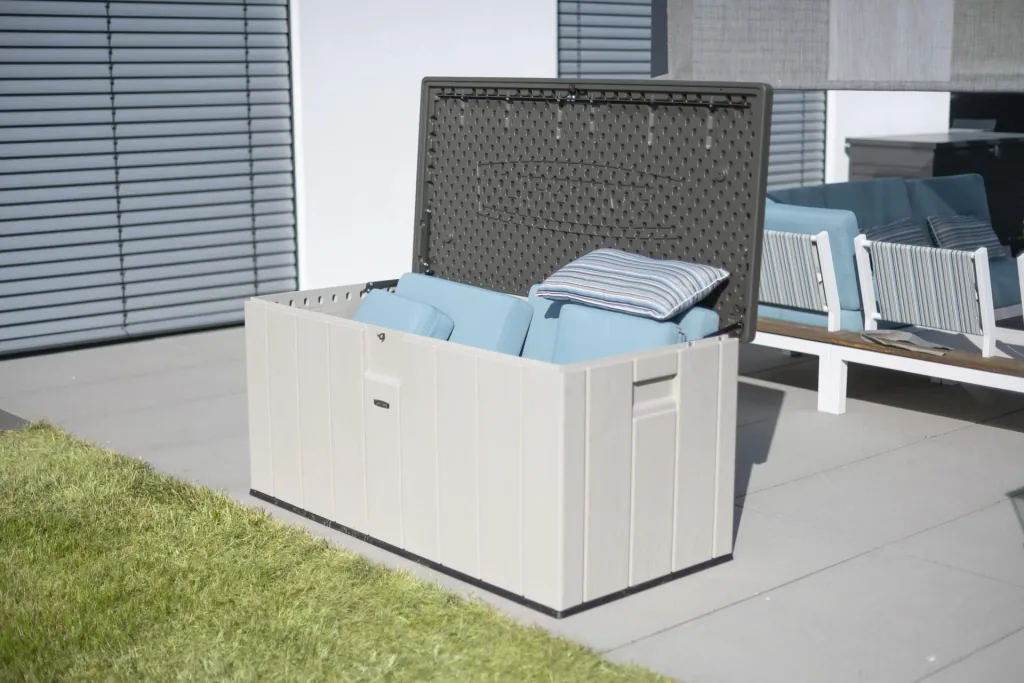 Lifetime Kissenbox 570 L Lichtgrau 150.7×71.9×69.1 cm – wetterfeste Auflagenbox aus HDPE