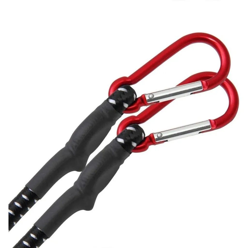 Schnellverschlussbinder mit Karabiner 80cm x 10 mm - 2er Set - 80Cm