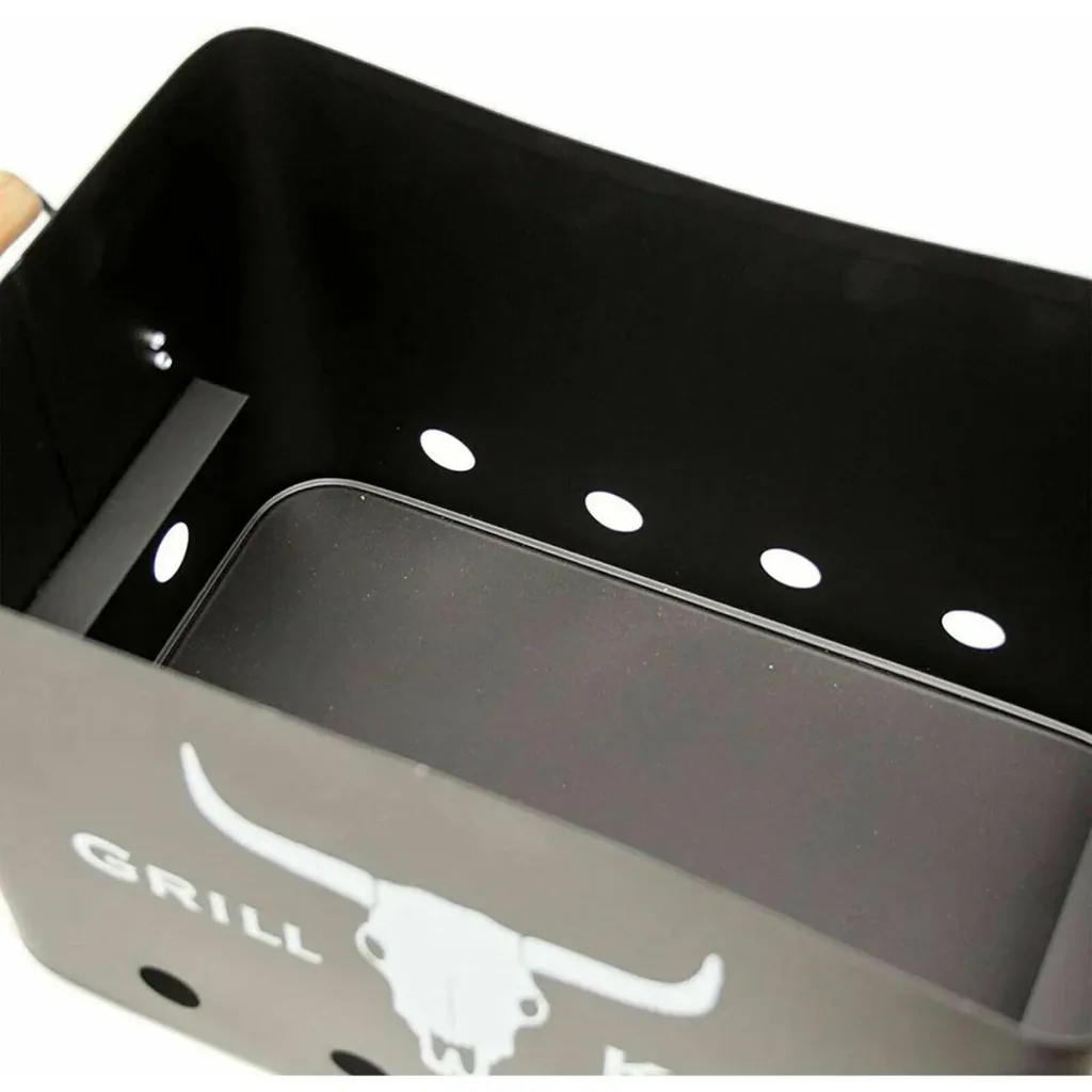 Grill King Holzkohlegrill - Rechteckig - Mattschwarz - 32x20x20 cm