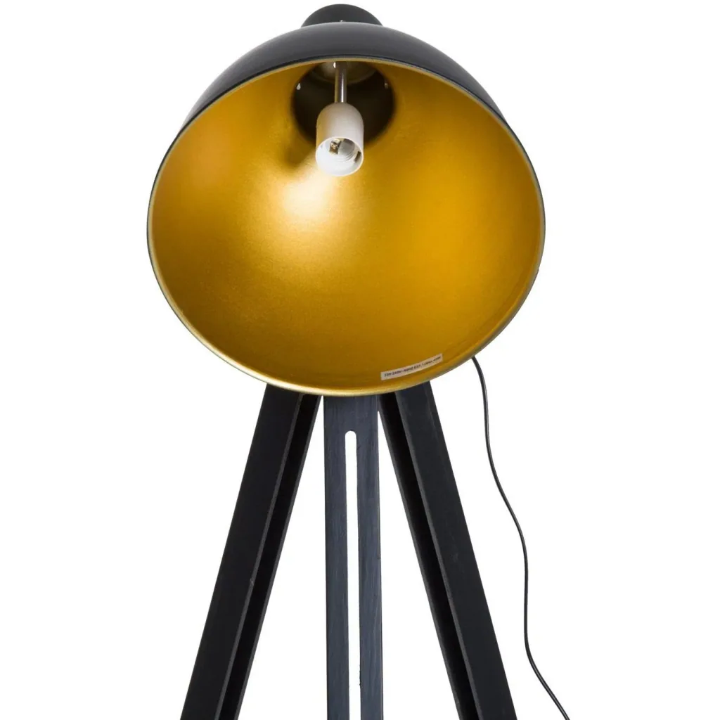 Stehlampe Dreibein Stehleuchte höhenverstellbar 108-152cm E27 Industrial Schwarz