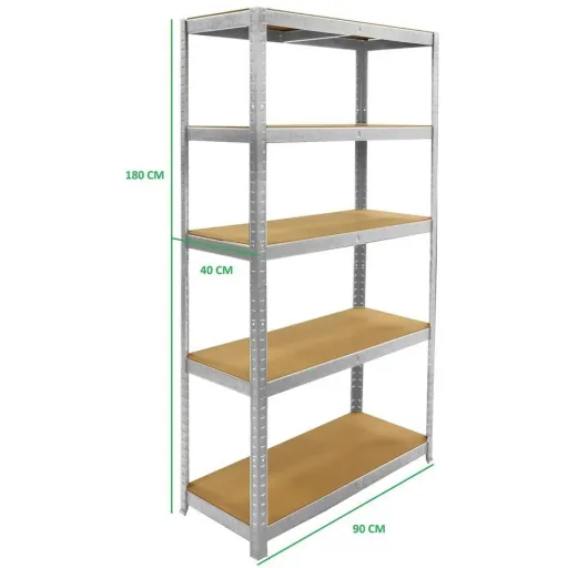 Metall-Lagerregal / Regaleinheit mit 5 Fachböden - 875kg Tragkraft - (BxTxH) 90x40x180cm - 175kg pro Fachboden